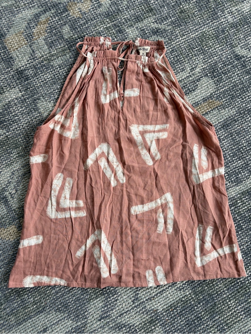 Lucky Brand Mauve-Pink Printed Mini Skirt